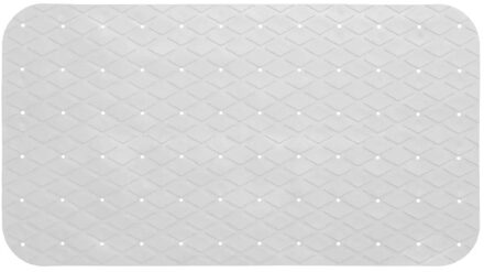 5five Anti-slip badkamer douche/bad mat wit 70 x 35 cm rechthoekig - Badmatjes