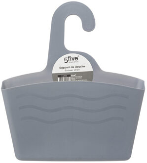 5five Badkamer flessenhouder/shampoo houder - ophangbaar - grijs - kunststof