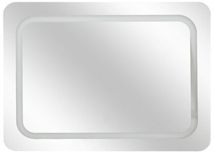 5five Badkamer wandspiegel LED - Op batterijen - zilver - 65 x 49 cm - rechthoek