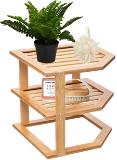 5five Badkamerrek met 2 etages - 26 x 23 x 26 cm - bamboe hout