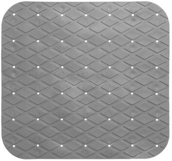 5five Badmat - grijs - anti-slip - 50 x 50 cm - Badmatjes