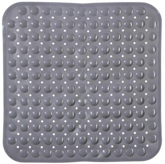 5five Badmat - grijs - anti-slip - 54 x 54 cm - Badmatjes