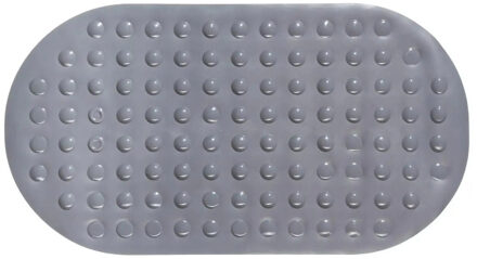 5five Badmat - grijs - ovaal - anti-slip - 68 x 37 cm - Badmatjes