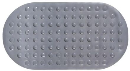 5five Badmat - grijs - ovaal - anti-slip - 68 x 37 cm - Badmatjes