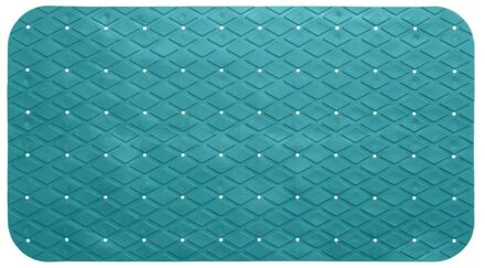 5five Badmat - turquoise - anti-slip - 70 x 35 cm - Badmatjes Blauw