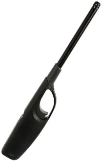 5five BBQ/keuken gas aansteker lange steel - zwart - 27 cm - kunststof - navulbaar