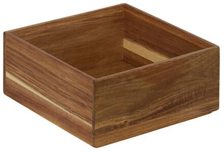 5five Bestekbak/keuken organizer - 1 vaks - Smart Desk serie - acacia hout - 15 x 15 x 7 cm