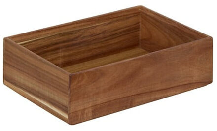 5five Bestekbak/keuken organizer - 1 vaks - Smart Desk serie - acacia hout - 15 x 23 x 7 cm