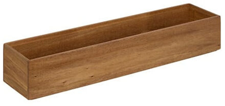 5five Bestekbak/keuken organizer - 1 vaks - Smart Desk serie - acacia hout - 8 x 38 x 7 cm