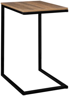 5five Bijzettafeltje Chevron - hout/metaal - lichtbruin/zwart - 45 x 35 x H66 cm - koffie tafel