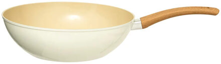 5five Braad/wokpan Harmony - Alle warmtebronnen - Beige - Dia 29 cm - handvat bakeliet - aluminium
