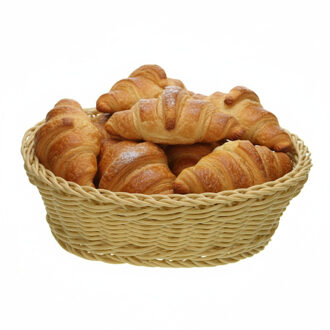 5five broodmandje - serveermandje - beige - kunststof - 25 x 20 x 8 cm