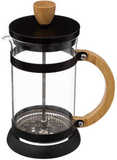 5five Cafetiere French Press koffiezetter - koffiemaker pers - 600 ml - glas/rvs - Cafetiere Transparant
