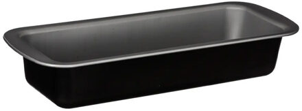5five Cake bakken bakvorm/bakgerei Backery Pro - metaal - met anti-aanbak laag - zwart - 35 x 13 x 6 cm