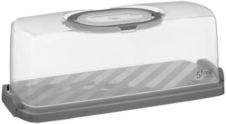 5five Cake/Taart bewaardoos - 36 x 13 x 10 cm - Vershoud box/doos - kunststof