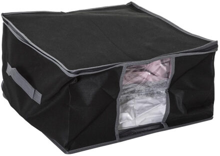5five Dekbed/kussen opberghoes - zwart - vacuumzak - 40 x 40 x 25 cm - opberghoes