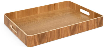 5five Design dienblad van wilgenhout - 43 x 30 x 5 cm - lichtbruin - Hoge opstaande rand - rechthoek