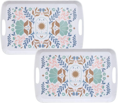 5five Designer dienbladen van melamine - 2x - 39 x 26 x 2 cm