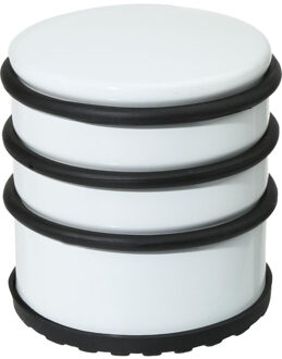 5five Deurstopper - wit - 7 x 7,5 cm - metaal - deurstop