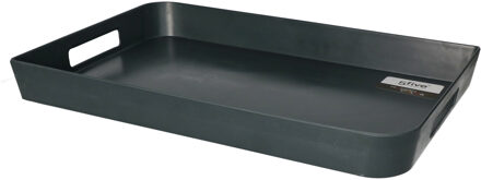 5five Dienblad - antraciet - 44 x 29 cm - rechthoekig - met handvaten - serveerblad