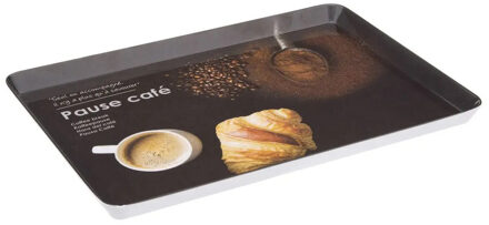 5five Dienblad - print koffie - zwart - 30 x 22 cm - Serveerbladen - dienbladen - keuken