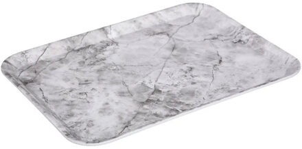 5five Dienblad/serveer tray Marble - Melamine - creme wit - 33 x 43 cm - Dienbladen