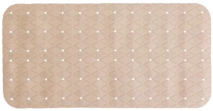5five Douche/bad anti-slip mat badkamer - pvc - beige - 70 x 35 cm - Badmatjes