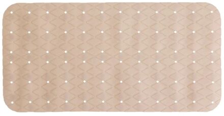 5five Douche/bad anti-slip mat badkamer - pvc - beige - 70 x 35 cm - Badmatjes