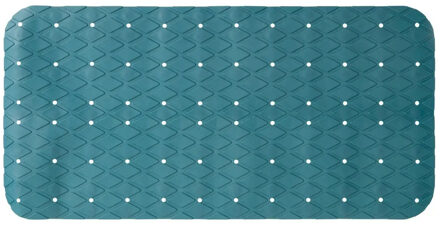 5five Douche/bad anti-slip mat badkamer - pvc - emerald groen - 70 x 35 cm - Badmatjes