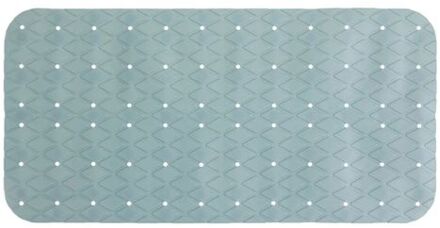 5five Douche/bad anti-slip mat badkamer - pvc - ijsblauw - 70 x 35 cm - Badmatjes
