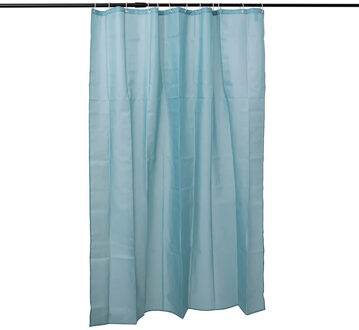 5five Douchegordijn - ijsblauw - polyester - 180 x 200 cm - inclusief ringen - Douchegordijnen