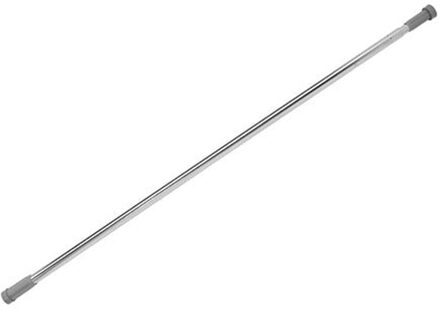 5five Douchegordijn stang - uitschuifbaar van 110 naar 200 cm - RVS - Montage kliksysteem - zilver