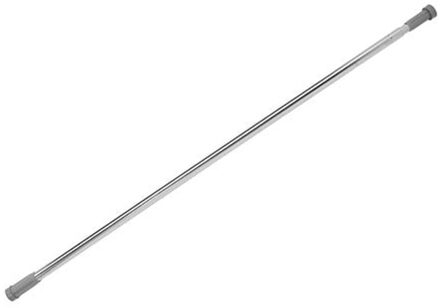 5five Douchegordijn stang - uitschuifbaar van 135 naar 250 cm - RVS - Montage kliksysteem - zilver