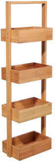 5five Doucherekje/badkamerrekje - bamboe - 4 lagen - 25 x 88 cm