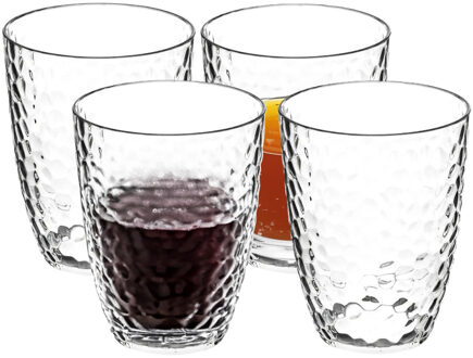 5five Drinkglas Estiva - 6x - transparant - onbreekbaar kunststof - 380 ml