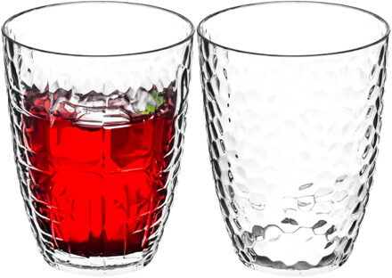 5five Drinkglas Estiva - 8x - transparant - onbreekbaar kunststof - 380 ml