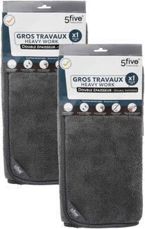 5five Droogdoek - 2x - microvezel - auto wassen - 60 x 40 cm - 780GSM