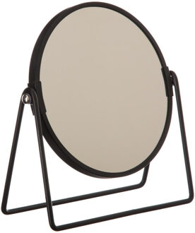 5five Dubbele make-up spiegel/scheerspiegel - op voet - 19 x 8 x 21 cm - zwart - Badkamer