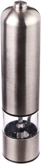 5five Elektrische pepermolen RVS zilver 23 cm inclusief batterijen