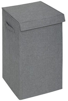 5five Eureka sorteer wasmand - 74 liter - grijs - 37 x 37 x 60 cm - MDF/Polyester stof