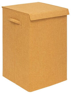 5five Eureka sorteer wasmand - 74 liter - okergeel - 37 x 37 x 60 cm - MDF/Polyester stof