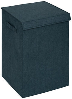 5five Eureka sorteer wasmand - 74 liter - smaragd groen - 37 x 37 x 60 cm - MDF/Polyester stof