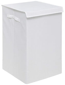 5five Eureka sorteer wasmand - 74 liter - wit - 37 x 37 x 60 cm - MDF/Polyester stof