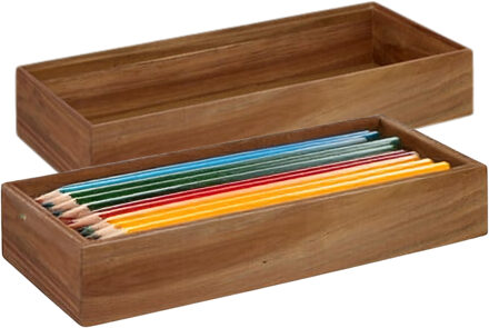 5five Five bureau organizer - 3x - 38 x 15 cm - acacia hout - 1 vaks - kantoor