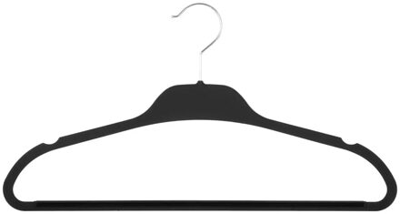 5five Five Kledinghangers - 5x - zwart - kunststof - 45 x 24 cm