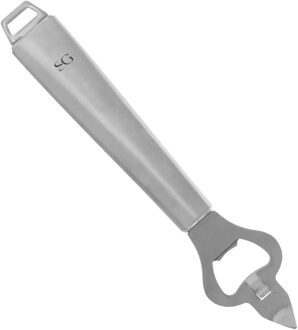 5five Flessen opener - zilver - 20 cm - van RVS - Keukengerei - Flessen opener