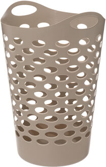 5five Flexibele wasmand/opbergmand - rond - beige - 60 liter - D41 x H66 cm