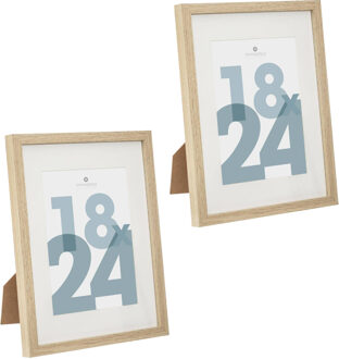 5five Fotolijstje voor een foto van 18 x 24 cm - 2x - naturel - foto frame Manu - modern/strak ontwerp