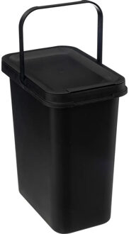 5five GFT aanrecht afvalbak - zwart - 12L - afsluitbaar - 19.5 x 29.5 x 34 cm - klepje/hengsel