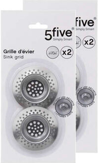 5five Gootsteenfilters - 4x stuks - RVS